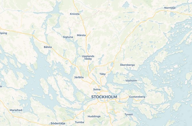 Map of Stockholm Arlanda Airport and Stockholm, Sweden