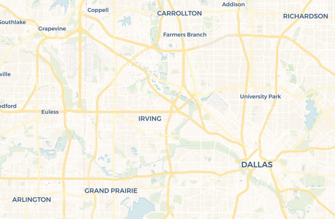 Map of Dallas Fort Worth International Airport and Dallas–Fort Worth, Texas, United States