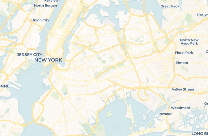 Map of John F. Kennedy International Airport and New York, New York, United States