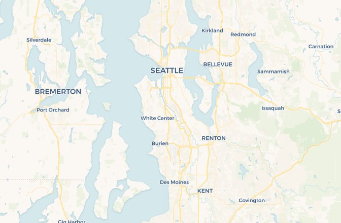Map of Seattle–Tacoma International Airport and Seattle, Washington, United States